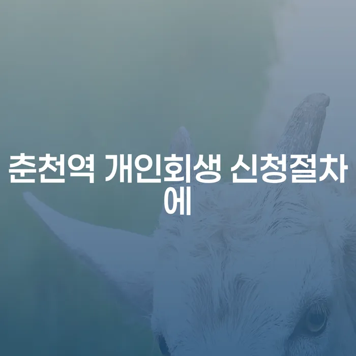 춘천역 개인회생 신청절차에